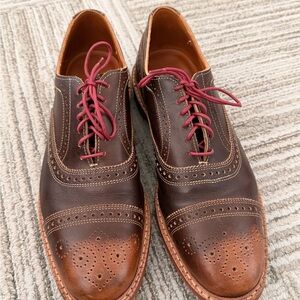 Allen Edmonds Strandmok Men's Brown Leather Oxford Shoes Size 10.5